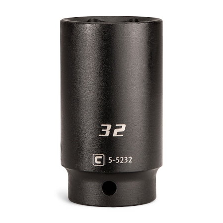 Capri Tools 1/2 in Drive 32 mm 6-Point Metric Deep Impact Socket 5-5232